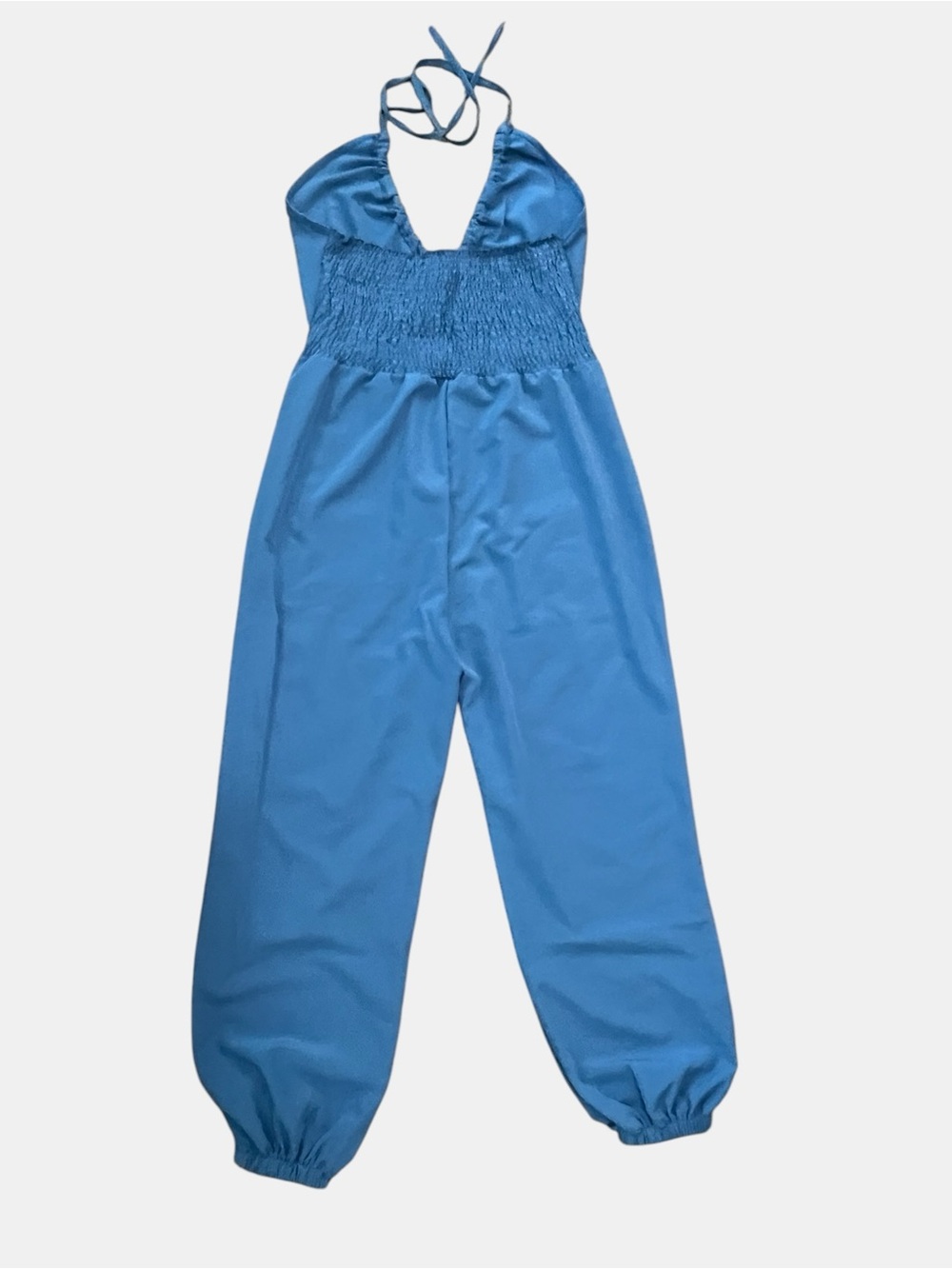 Women’s Blue Halter Jumpsuit - Picture 5 of 9